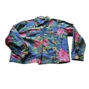 Vintage Don’t Mess With Texas floral beaded western jean jacket